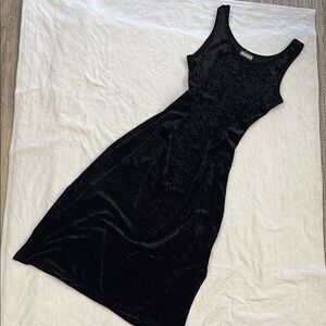 Vintage Black Velvet Dress
